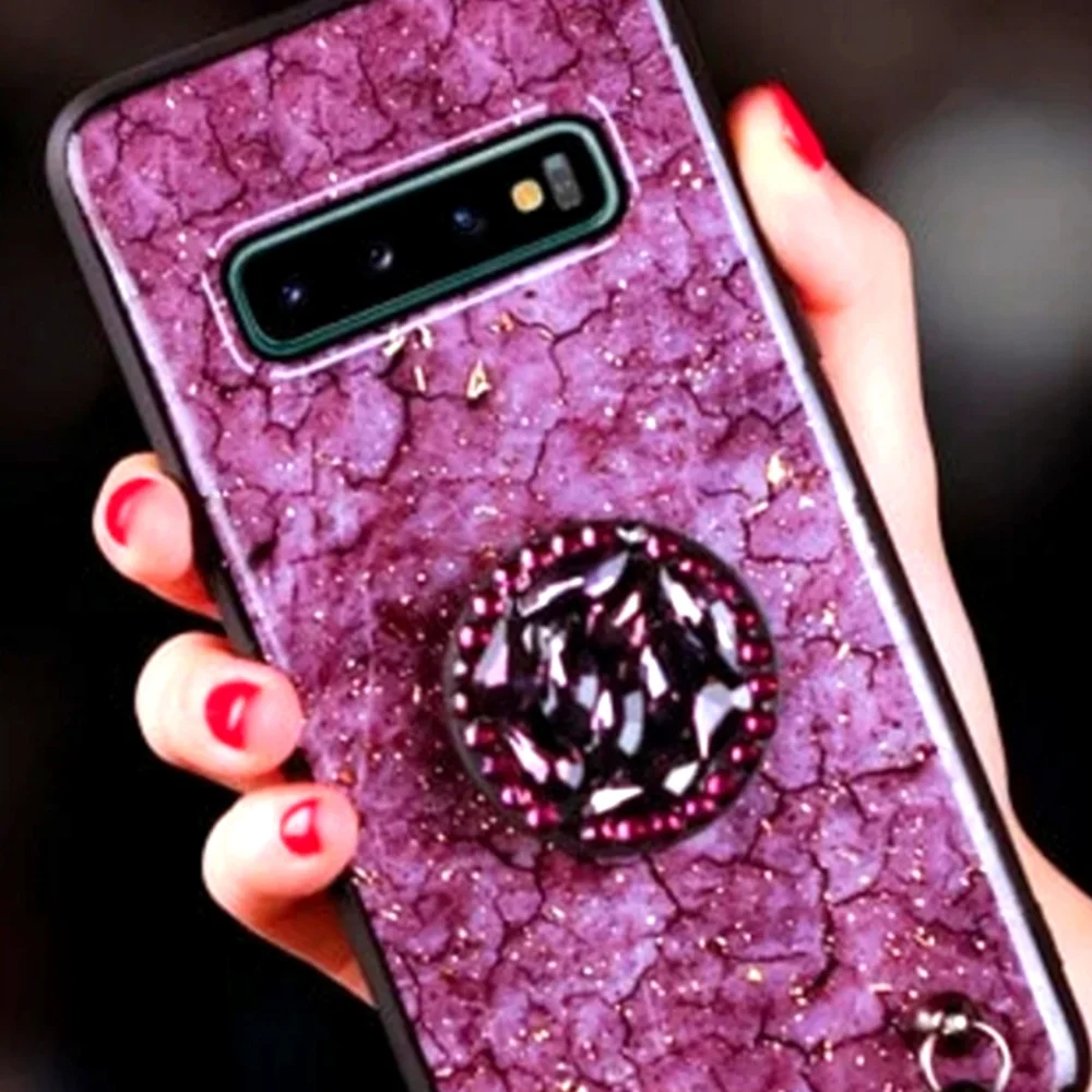 Luxury Bling Gold Foil Marble Case For Samsung Galaxy S8